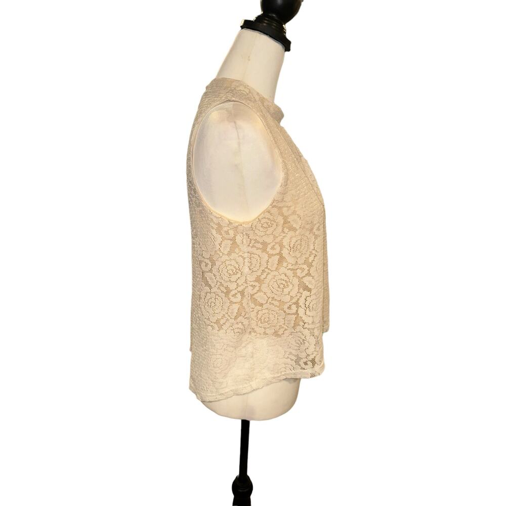 Love Fire Medium Tan Lace Sleeveless Top - Picture 2 of 3